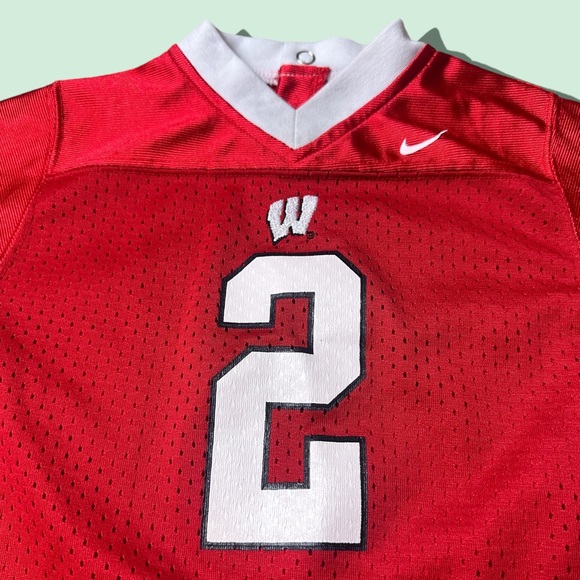 Baby Nike Team Wisconsin Badgers College Red Jersey Top Size 12 Months - Picture 5 of 9